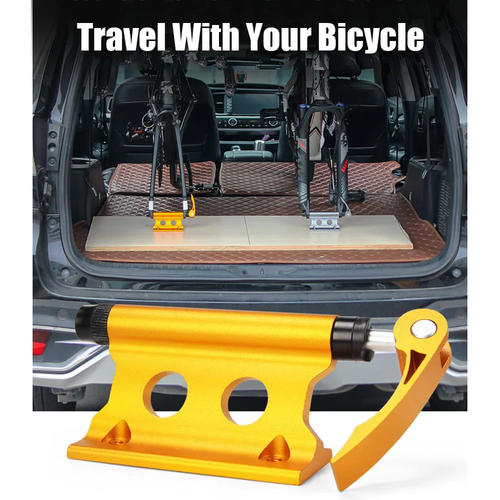 Portable Bike Front Fork Quick Release Fixed Clamp For SUV Car Riding Supplies MTB Road Bicycle Travelling Parts | Спорт и