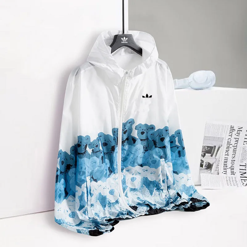 

M-4XL Men's Windbreaker Coat Jacket Women's Top Couple Hooded Skin Clothing Sun Protection Techwear Summer Big Brand Same Style