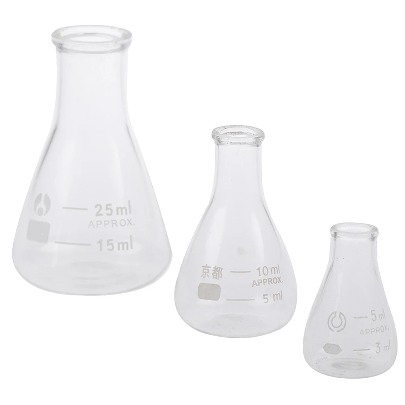 

Glass Conical Erlenmeyer Flask 5/10/25ml Supplies Borosilicate flask New Arrival