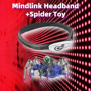 Mindlink Headband Mind Control Spider Robot EEG Meditation Tracker Attention TrainingSTEAM Kit Brainlink Toys APP Games for Kids
