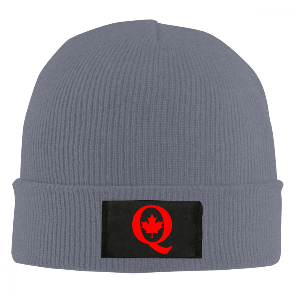 Q Shaped с Кленовым листом Черная шапка мужская женская Зимняя Теплая Лыжная кепка