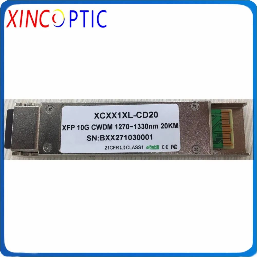 10G 10KM CWDM XFP модуль базовый одномодовый двойной LC 10km 1470 1490 1510 1530 1550 нм 16 дБ DFB +