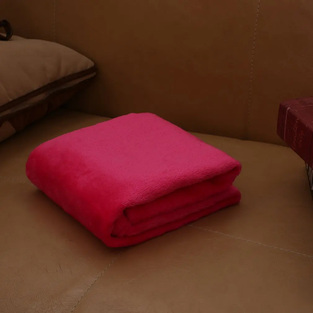 Одноцветное одеяло коралловый флис удобные спальные подушки на кровать