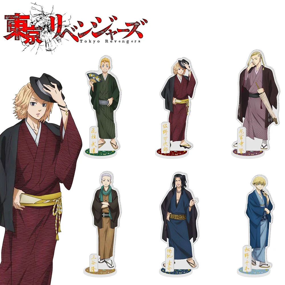 

Anime Tokyo Revengers Action Figure Acrylic Standee kimono Ornament Manjiro Ken Takemichi Hinata Cosplay Desk Decoration L149