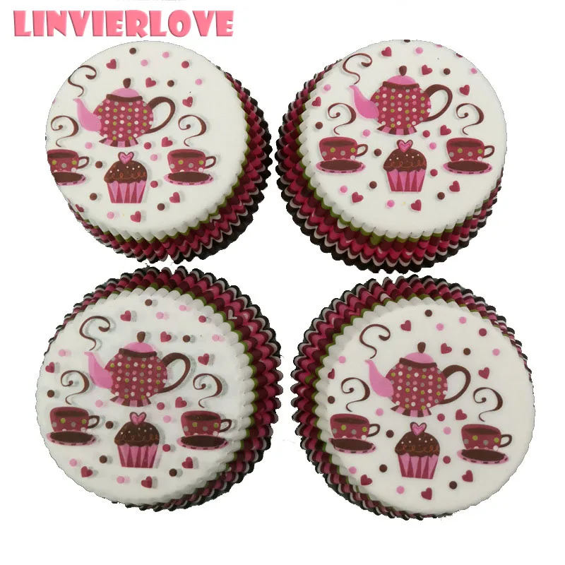 LINVIERLOVE бумажная чашка для кексов 100 шт. Формы лайнер коробка выпечки чехол