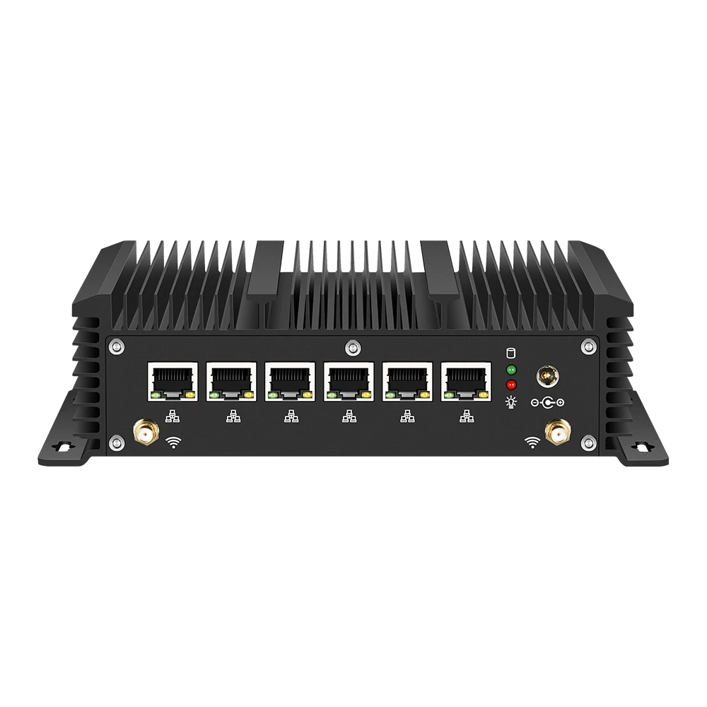 Безвентиляторный мини ПК Intel Core i7 i5 7200U i3 7100U 6 LAN 211at Gigabit Ethernet HDMI 2 * RS232 брандмауэр