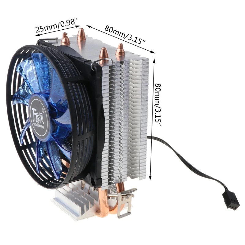 

P82F CPU Cooler Master 2 Pure Copper Heat-pipes Fan with Blue Light Cooling System with PWM Fans