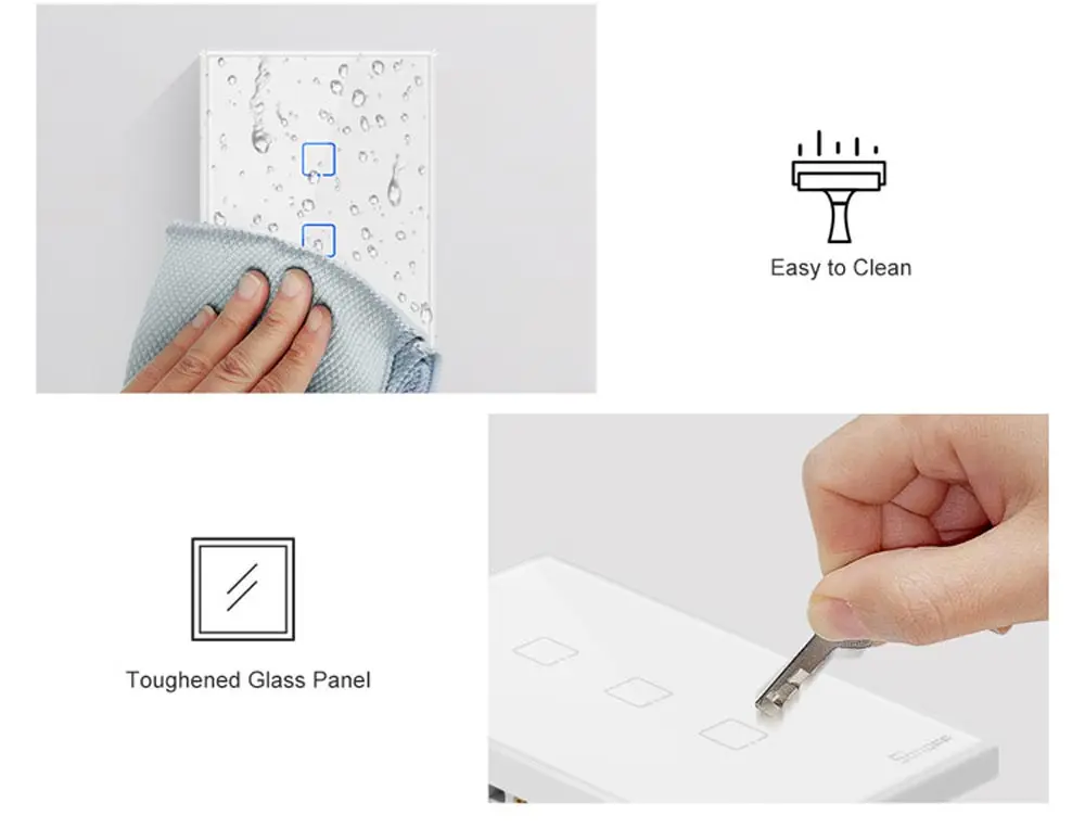 Sonoff T2 US сенсорный Wifi переключатель, Ewelink APP/433 RF пульт дистанционного управления, работа с Alexa Google Home умный дом