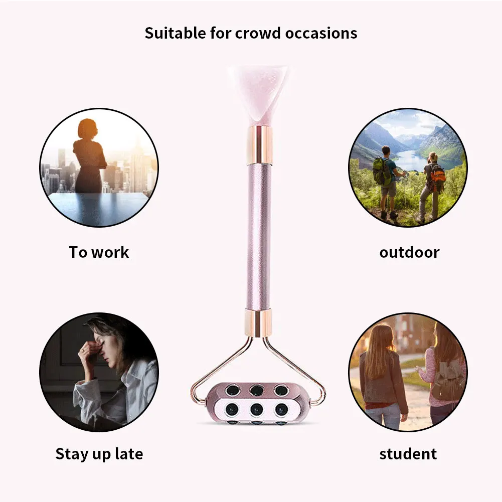 

Face Massager Natural Jade Roller Massage Stick Stone Roller Massager Facial Slimmer Skin Health Beauty CareTool Skin Relaxation