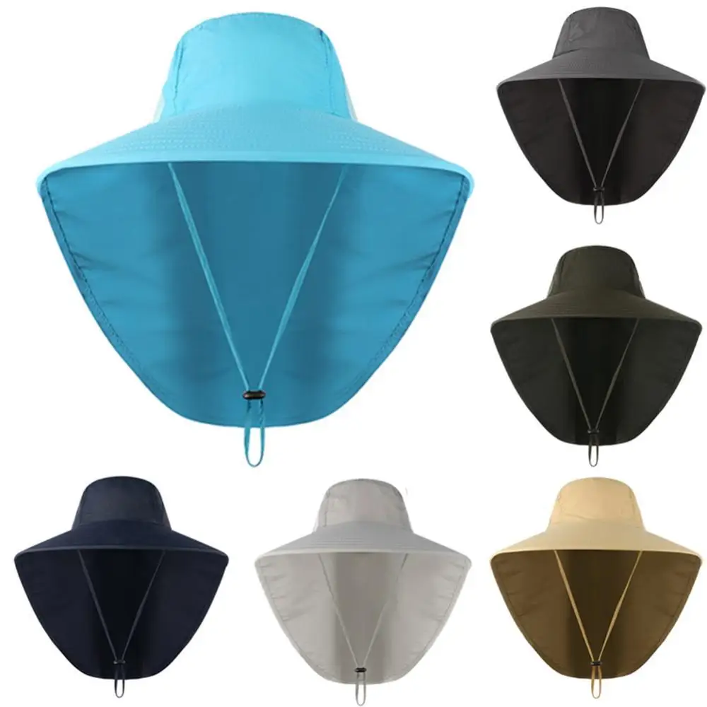 

Men Women Unisex UV Protection Caps Summer Outdoor Fishing Climbing Sun Hat with Neck Flap Outdoor Traveling Beach Caps