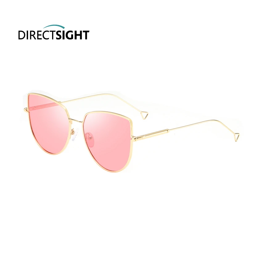 MAGICSTONE прямые солнцезащитные очки с яркой Золотой оправой однотонные розовые