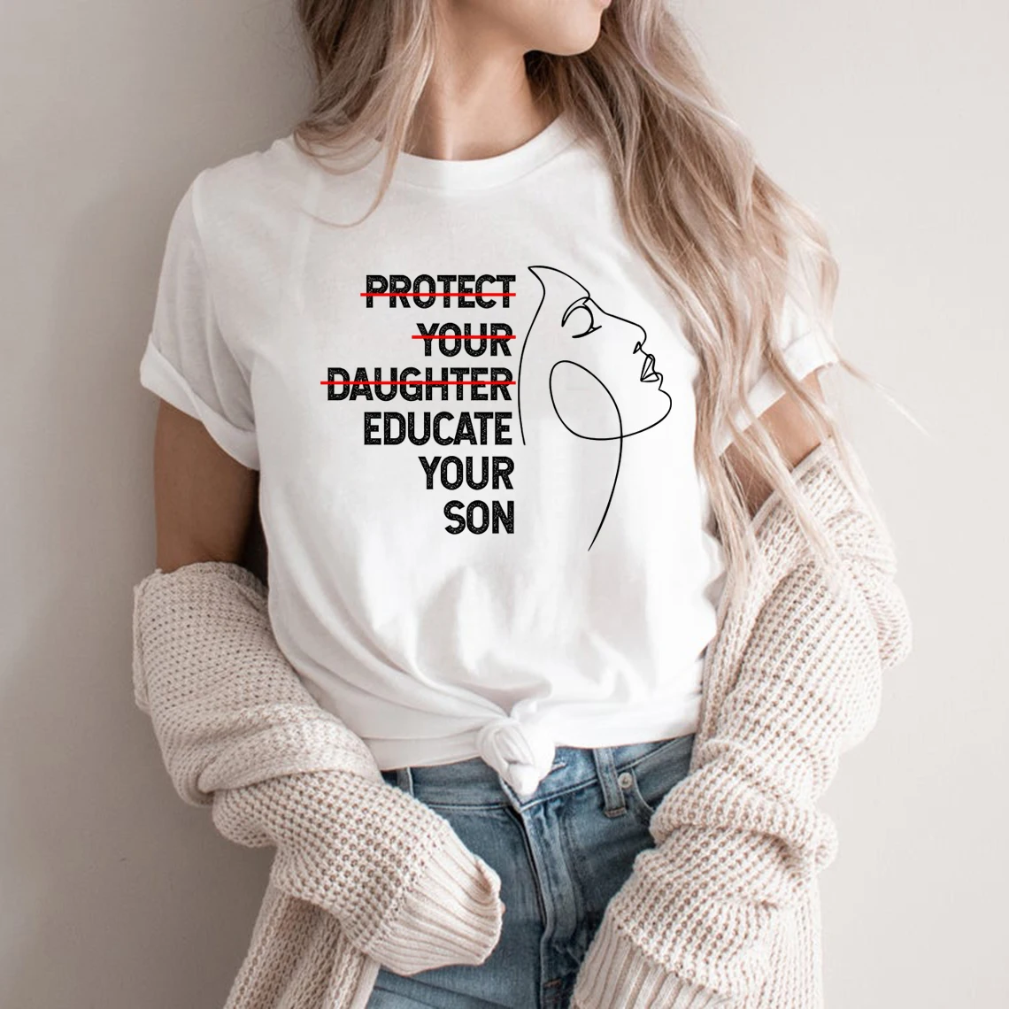 Educate Your Son T-Shirt Feminist Shirt Women Empowerment Tshirt Human Rights T-shirts Ruth Bader Ginsburg Tees Girl Power Tops