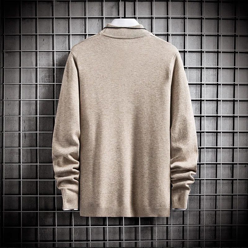 

Men's Round Neck Sweater 2021 New Autumn/winter Casual High Quality Pullover Warm Sweater Male Clothes