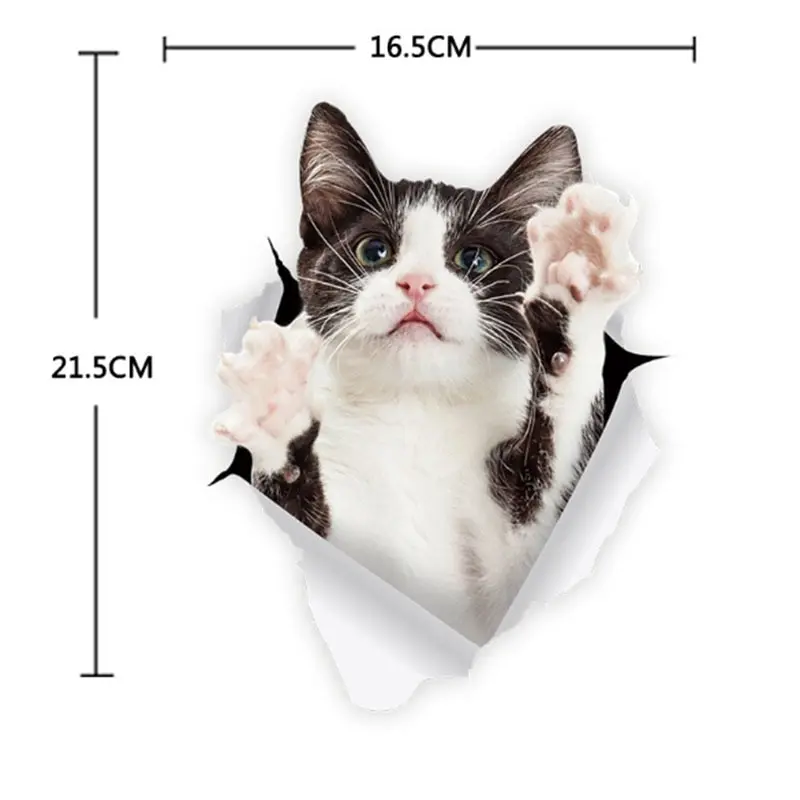 

3D 5 Kinds of Funny Cute Cat Side car stickers Vinyl Car Body Wall Window Decal