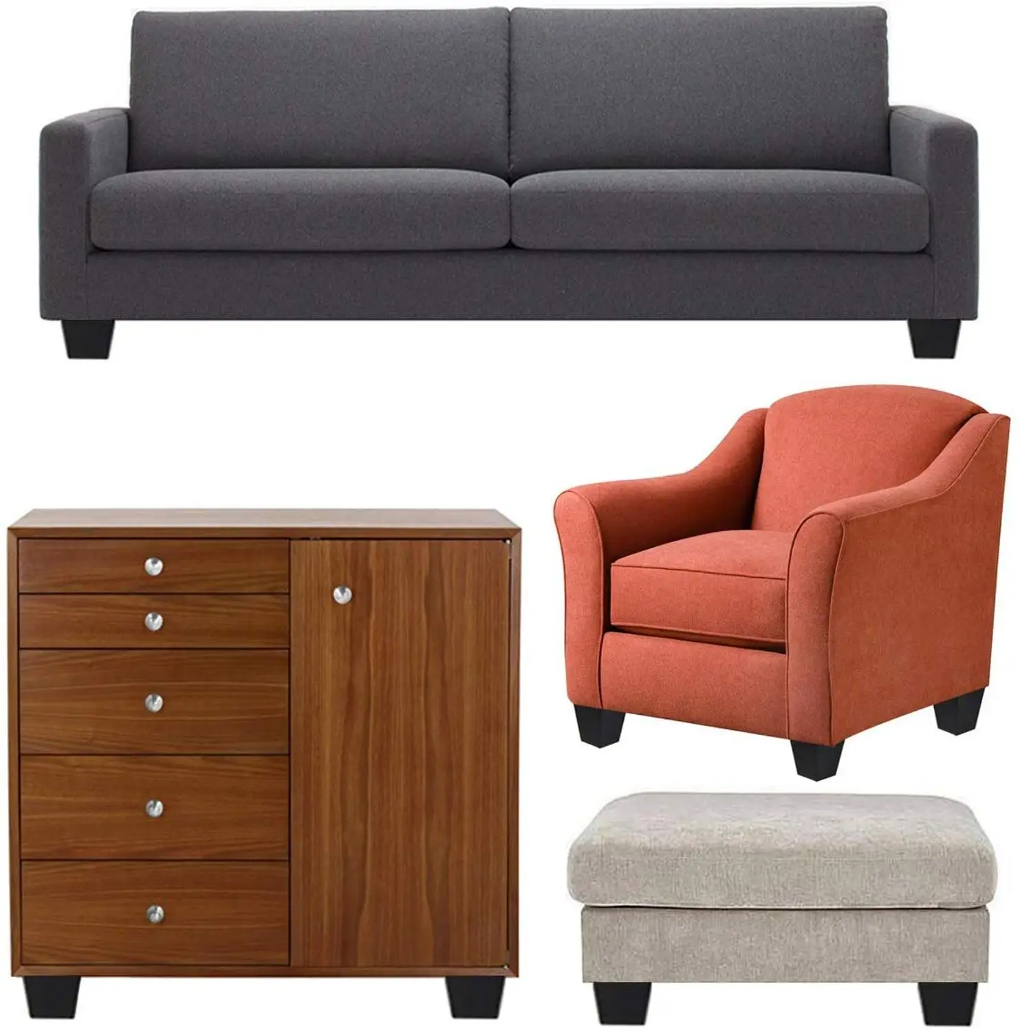 Дужки для дивана 1-6 дюймов пластиковые дужки стандартная упаковка из 4 предметов