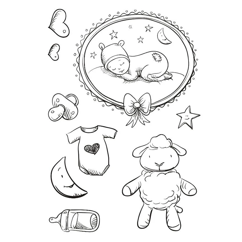 Детские прозрачные марки для сна альбом скрапбукинга принадлежности