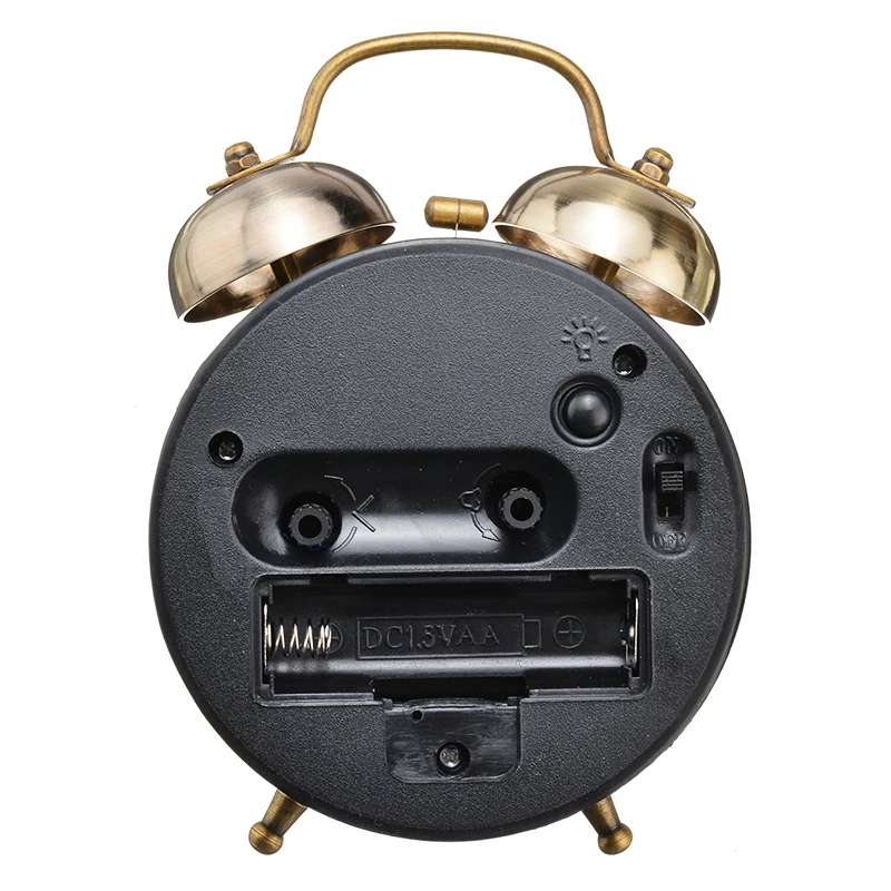 

Quality Retro Design Loud Double Bell Alarm Clock Mechanical Quartz Bell Alarm Clock With Night Light Function For Home Bedside