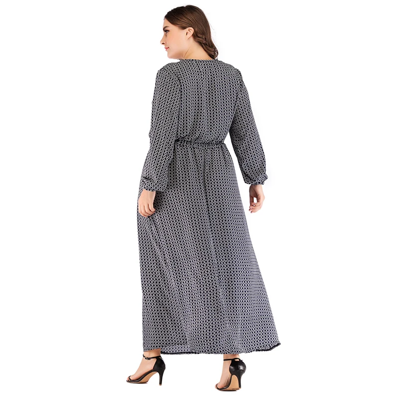 Новейшее мусульманское платье Дубай Турция большие размеры женская исламская с