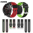 Двухслойная красочная силиконовая лента FIFATA 22 мм для Huami Amazfit Stratos 3, сменный ремешок для умных часов Amazfit Stratos 3