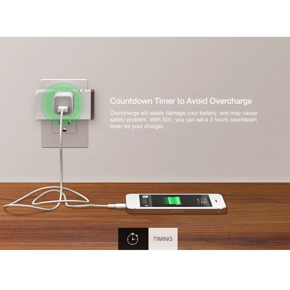 Itead Sonoff S31 US 16A умная розетка Wi-Fi монитор использование энергии Удаленная розетка Wi-Fi переключатель работает с Alexa Google домашний помощник