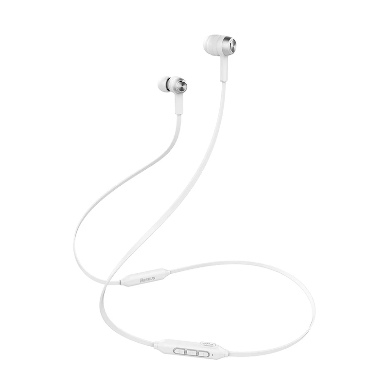 Baseus S06 Bluetooth наушники беспроводные магнитные шейные наушники громкой связи спортивные стерео наушники для samsung Xiaomi с микрофоном беспроводные наушники - Цвет: Earphone White