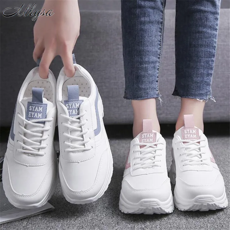 Кроссовки LZJ женские весенне осенние повседневные модные дикие белые туфли в