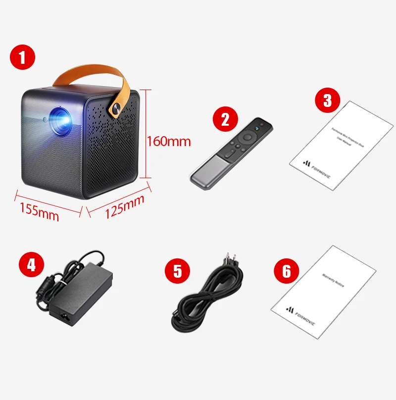 Fengmi Dice Projector xiaomi мини проектор android TV dlp для дома телефона домашний проэктор full hd