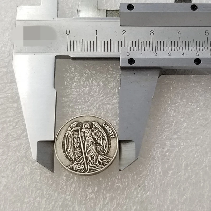 US 1936 Ангел череп посеребренные копии монет подарок для коллекции Прямая