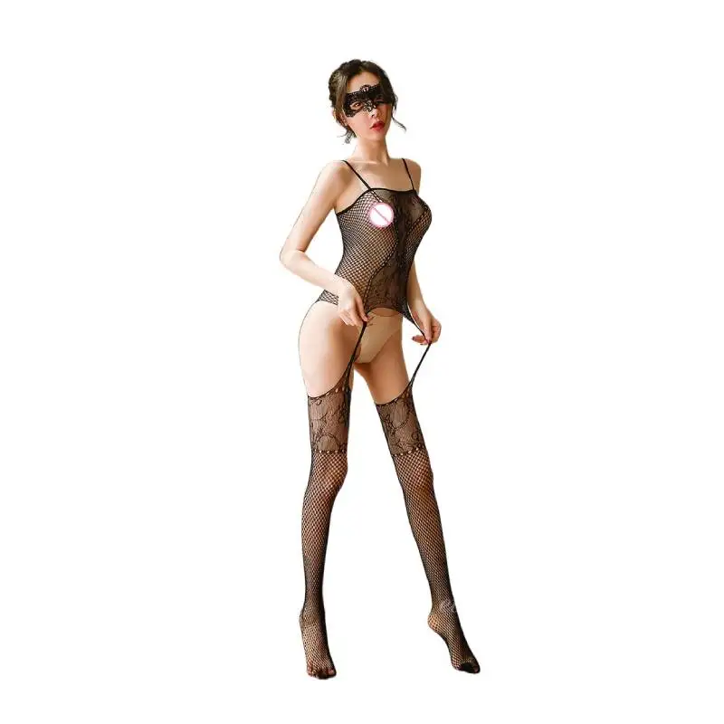 

Прозрачные чулки Sexi нижнее белье сексуальное Сетчатое женское белье сексуальное нижнее Для женщин комбинезоны с вырезами эротическое нижн...