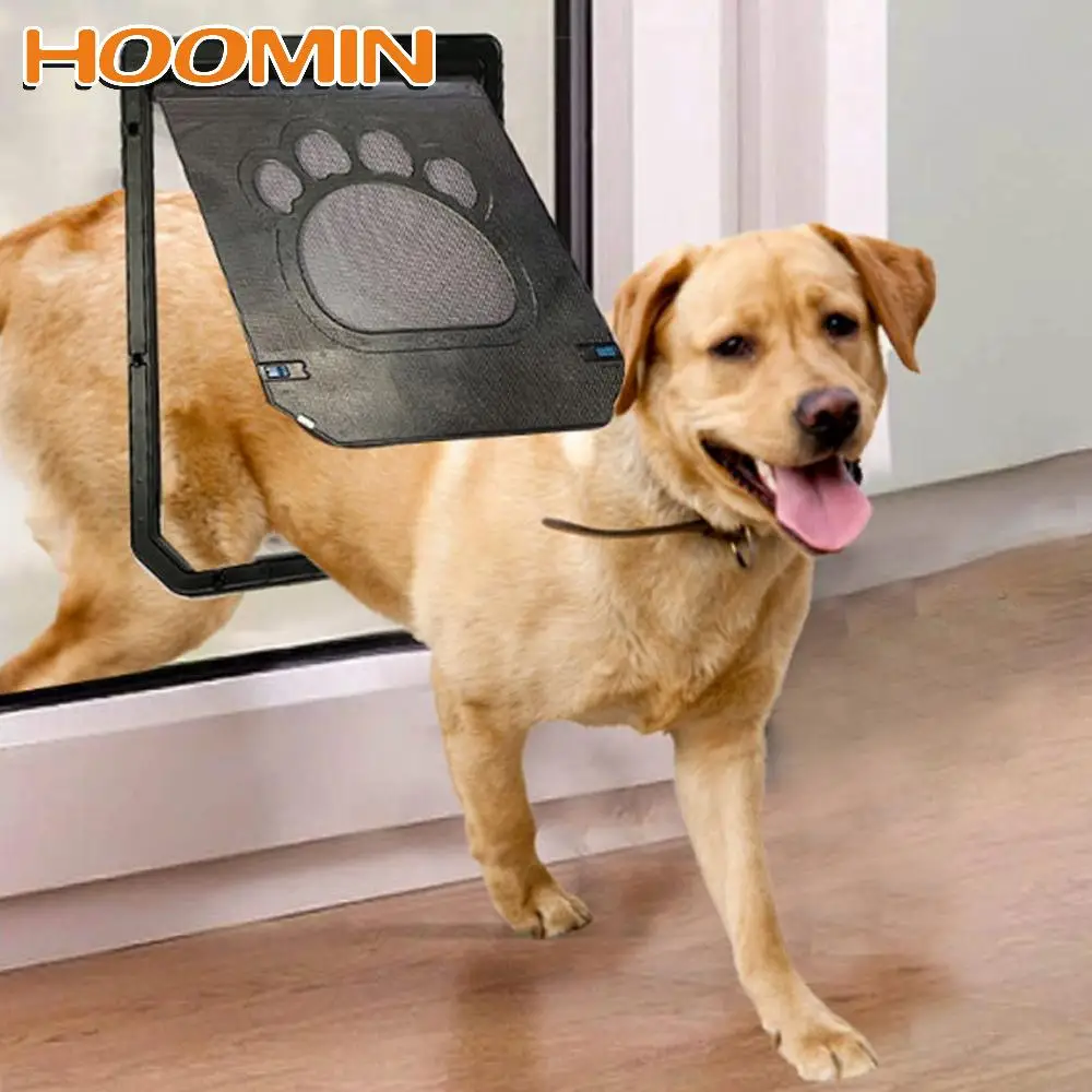 

Дверь для домашних животных HOOMIN, легко устанавливается на открытом воздухе, для собак, кошек, магнитный сейф, красивый сад