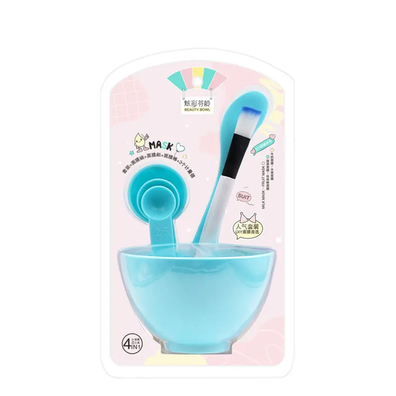 B3-6PCS Набор силиконовых масок для лица "сделай сам", кисточка палочка для макияжа, косметологические приборы - Цвет: B3-6PCS