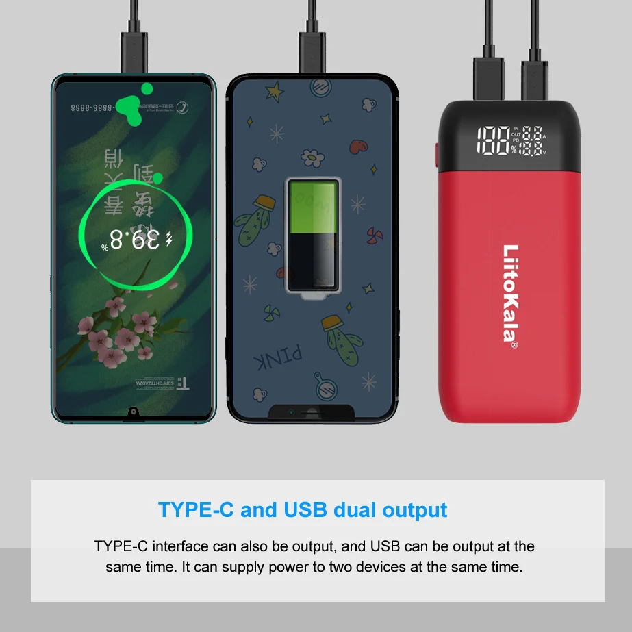 2022 LiitoKala Lii-MP2 18650 21700 зарядное устройство и внешний аккумулятор QC3.0 вход/выход