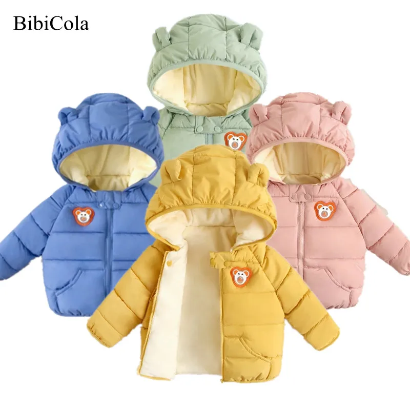 

Winter Baby Girls Jacket Cute Cartoon Autumn Warm Hooded Zipper Kids Jacket Newborn Birthday Present Children Coat Kids Clothes