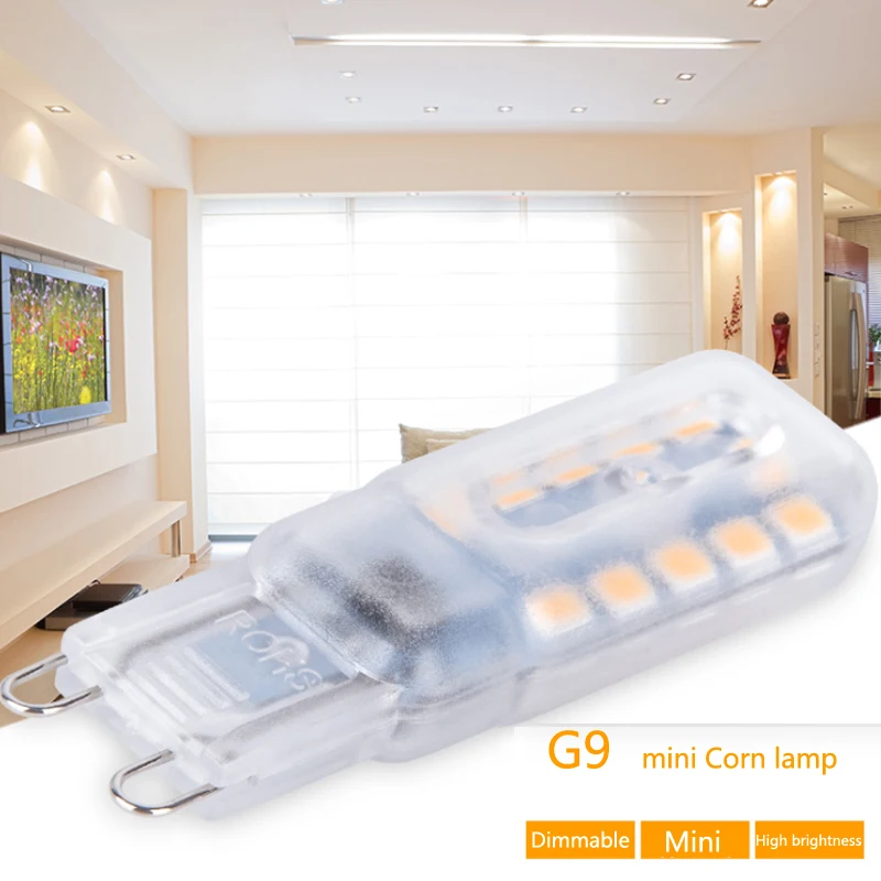 Dimmable G9 14/22/32 Светодиодная лампа мини светодиодная AC 220V SMD2835 прожектор люстра
