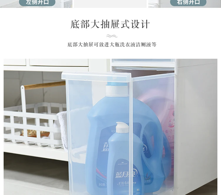 Стеллаж для туалета узкий напольный стеллаж ванной комнаты со швом|Полки и