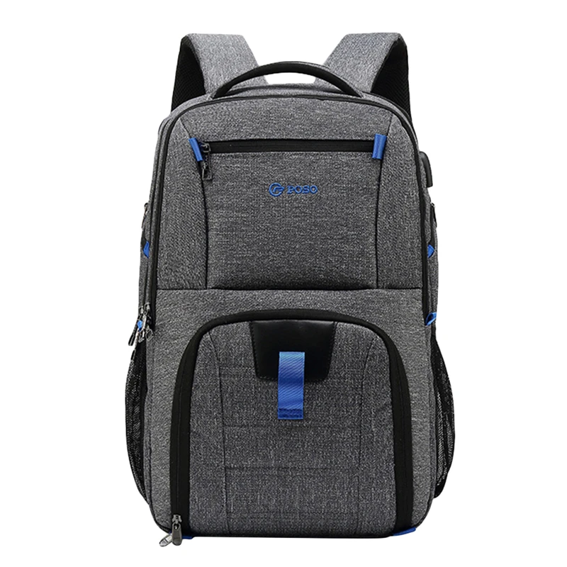

Male Backpack Casual Waterproof USB Charge Port Schoolbag Hiking Travel Backpack Computer Bag Multifunctional Rucksacks