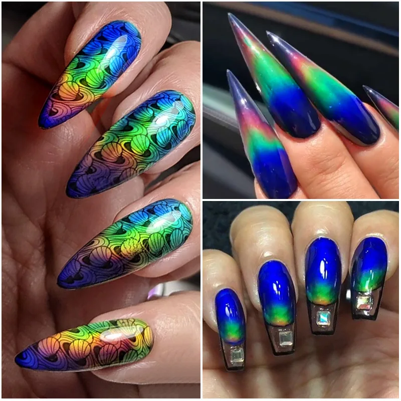 УФ гель для ногтей SAVILAND термочувствительный Жидкий Auroras меняющий цвет жидкий лак