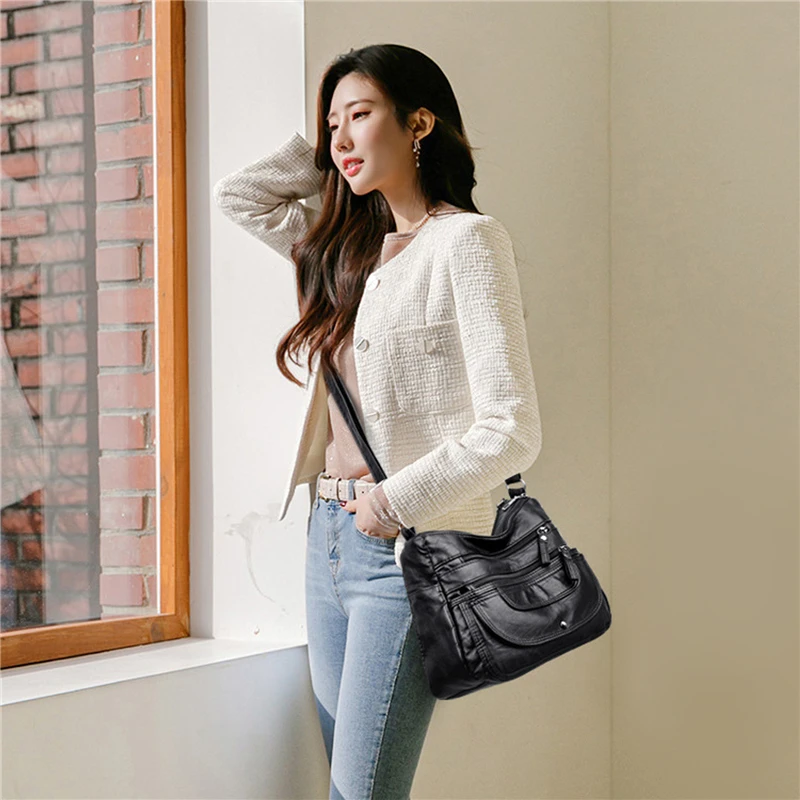

Casual Shoulder Bags New Clutches Ladies Party Purse Women Crossbody Shoulder Retro Multilayer Lady Messenger Bags