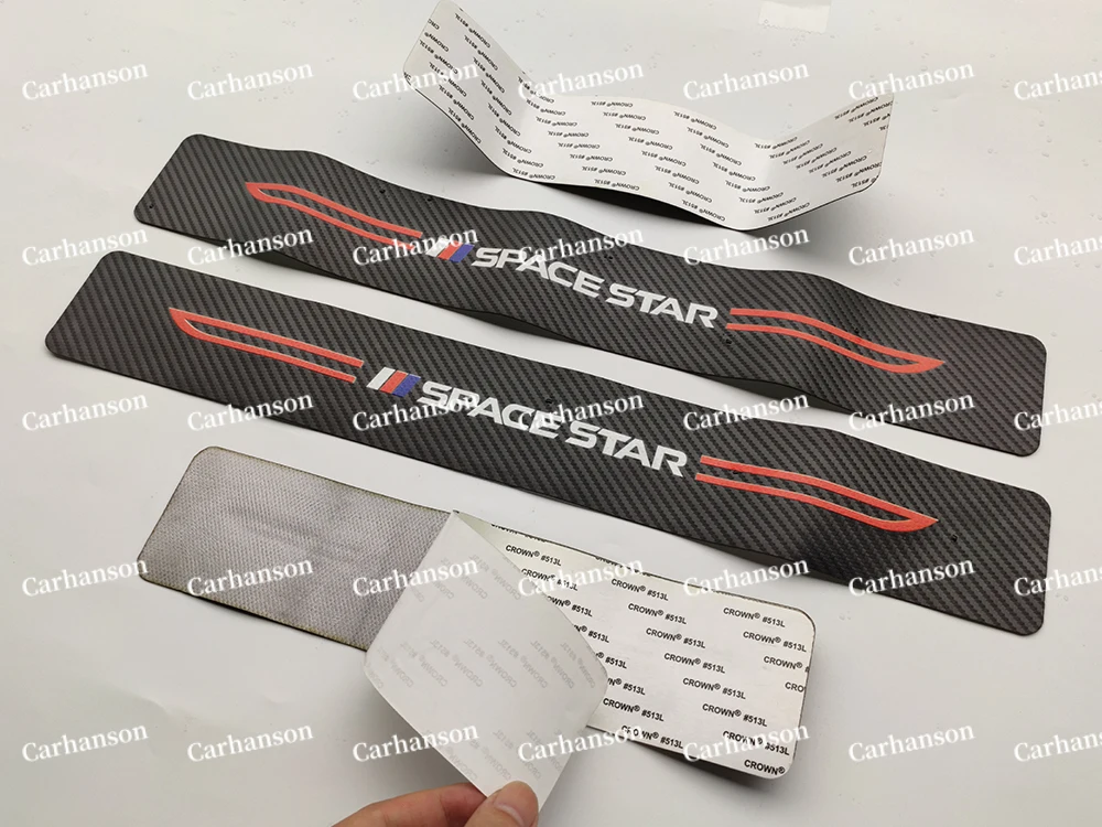 Защитная накладка для порога автомобиля Mitsubishi Space Star 2020 наклейка из