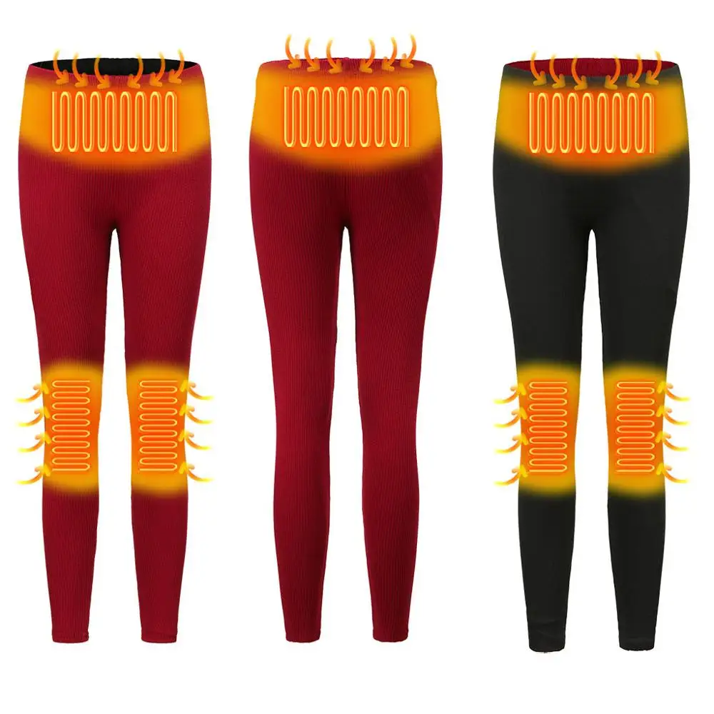 Женские лыжные леггинсы Походные штаны с электрическим USB подогревом теплые