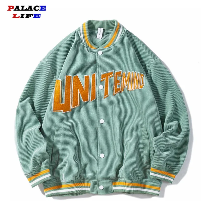 Вельветовая бейсбольная униформа для мужчин и женщин новая куртка с вышивкой