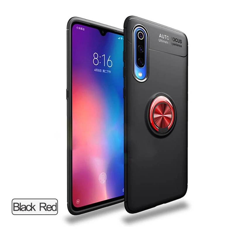 Black Red Ring Case ALLOPUT 3D стекло xiaomi a3 закаленное стекло Xiaomi Mi A3 против царапин полное покрытие MIA3 XIAOMI защитное стекло на сяоми ми а3 Xiaomi a3 стекло Xiaomi mi a3 сяоми ми а3 стекло - Цвет: Black Red Ring Case