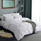 Комплект постельного белья из египетского хлопка, комплект из 3 предметов, пододеяльник и наволочка, размер QueenKing, белый, современный, Премиум, мягкий