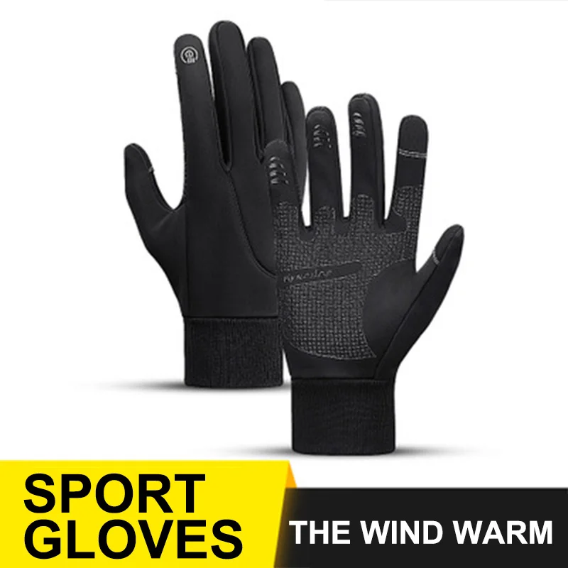 

Autumn Winter Warm Gloves Windproof Waterproof Gloves Touchscreen Outdoor Sports Running Cycling for Men Women