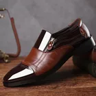 Туфли мужские кожаные деловые, дышащие, на резиновой подошве, классические, для офиса, свадьбы, без каблука, роскошные
