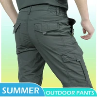 light weight breathable waterproof trousers men casual thin military cargo pants mens tactical work out quick dry pants