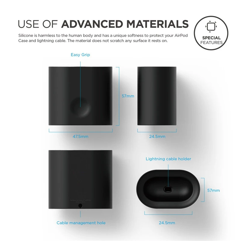 Новые airpods Портативный настольная Зарядная база для AirPods зарядная док-станция