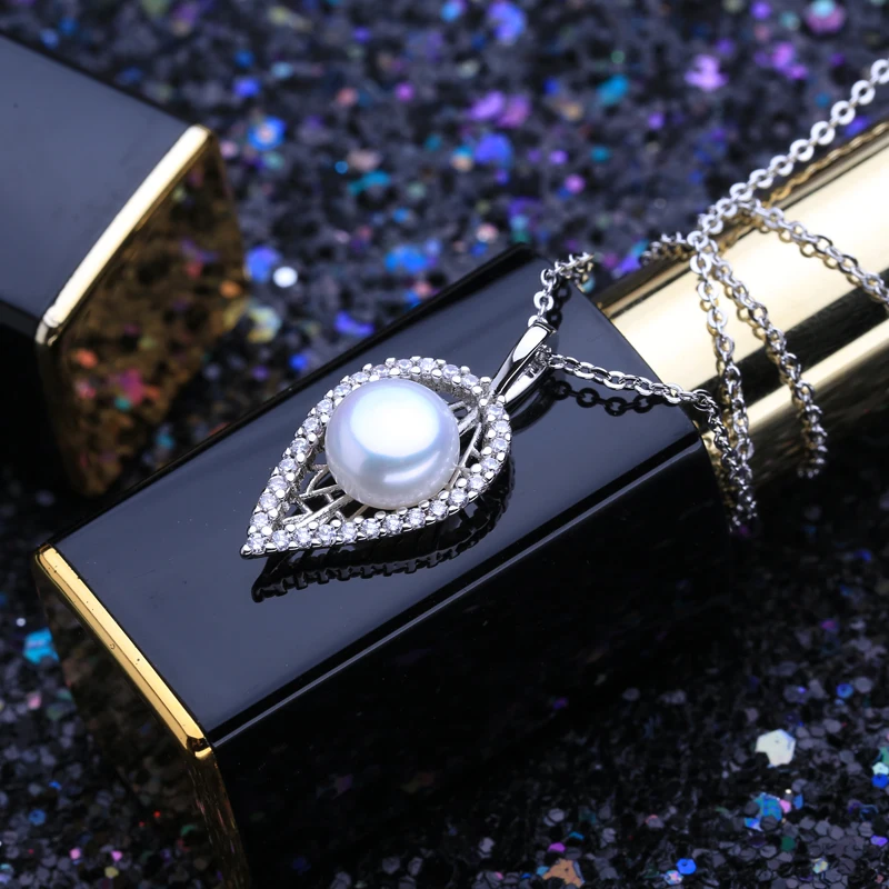 

FENASY Natural Pearl Necklace For Women Pearl Jewelry Personalized Pendant With Chain Cubic Zirconia Choker Necklace Wholesale