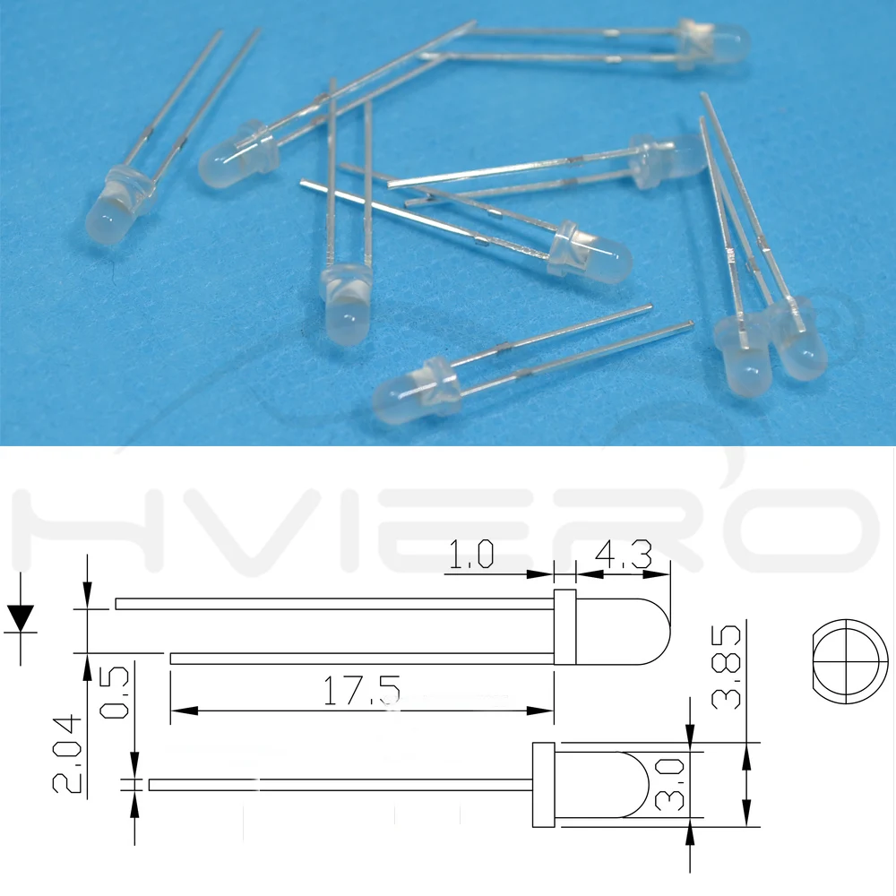 1000 шт. F3 3 мм Рассеянный Белый Красный Зеленый Синий Желтый Теплый белый диод