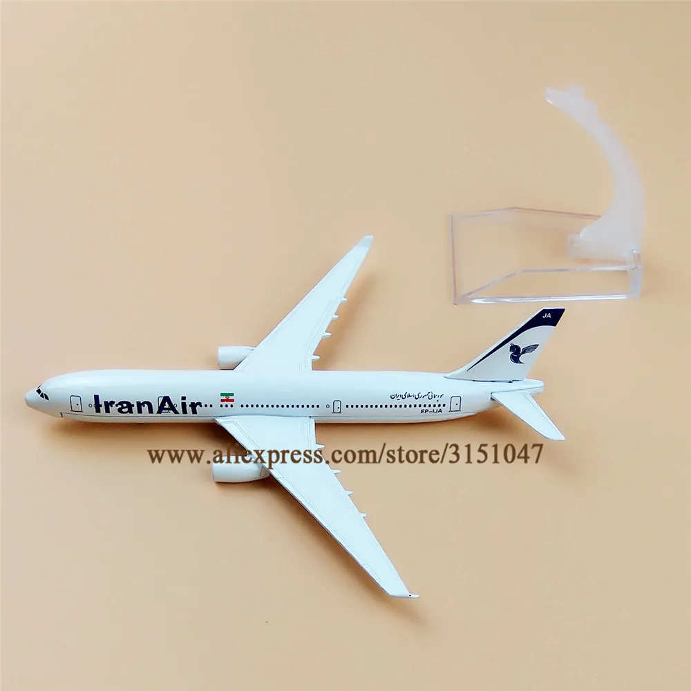 Модель самолета из металлического сплава 16 см модель авиакомпании Iran Air моделей